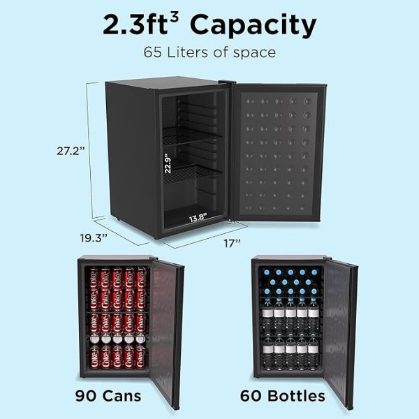 McCool 2.3 Cu.ft.65L Mini retro Fridge - BCD-65S (4)
