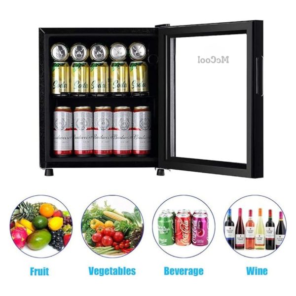 McCool Beverage Cooler 1.6 Cu. Ft Fridge Glass Door Temperature Knob SC-45 (5)