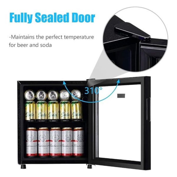 McCool Beverage Cooler 1.6 Cu. Ft Fridge Glass Door Temperature Knob SC-45 (8)