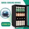 McCool Beverage Refrigerator 4.5 Cu. Ft Fridge Glass Door Temperature Knob SC-128 (1)
